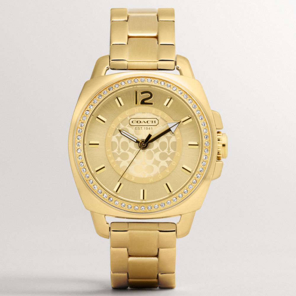 COACH W904 - BOYFRIEND CRYSTAL BEZEL BRACELET WATCH ONE-COLOR