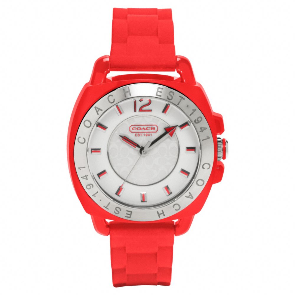 BOYFRIEND RUBBER STRAP WATCH - RED - COACH W914