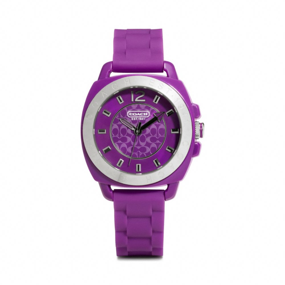 BOYFRIEND RUBBER STRAP WATCH - w914 - VIOLET