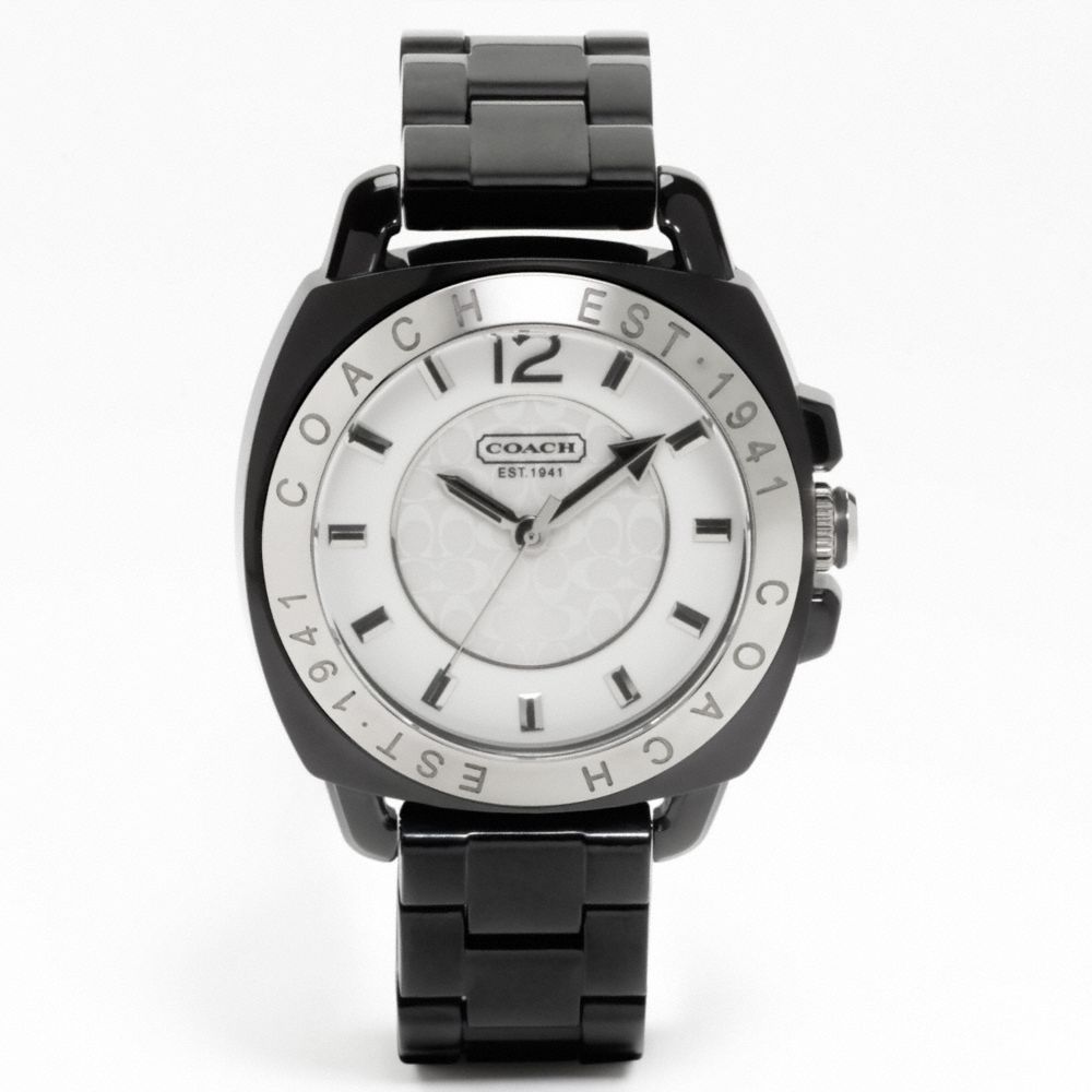 COACH COACH BOYFRIEND PLASTIC BRACELET WATCH - BLACK - w915