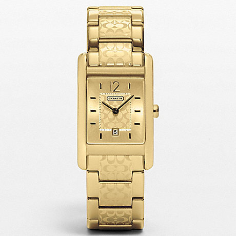 COACH W952 CARLISLE GOLD PLATED ETCHED BRACELET ONE-COLOR