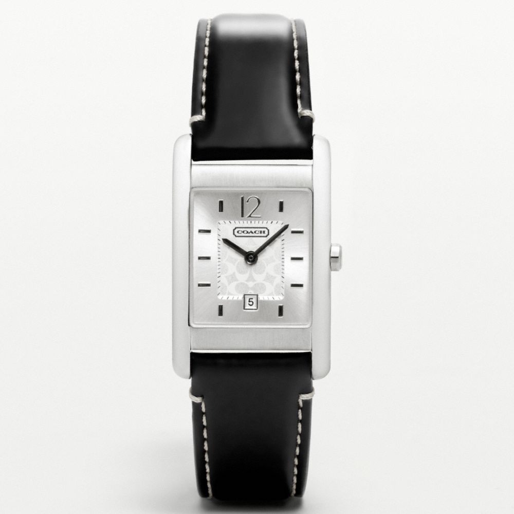 COACH w955 CARLISLE STAINLESS STEEL STRAP WATCH BLACK