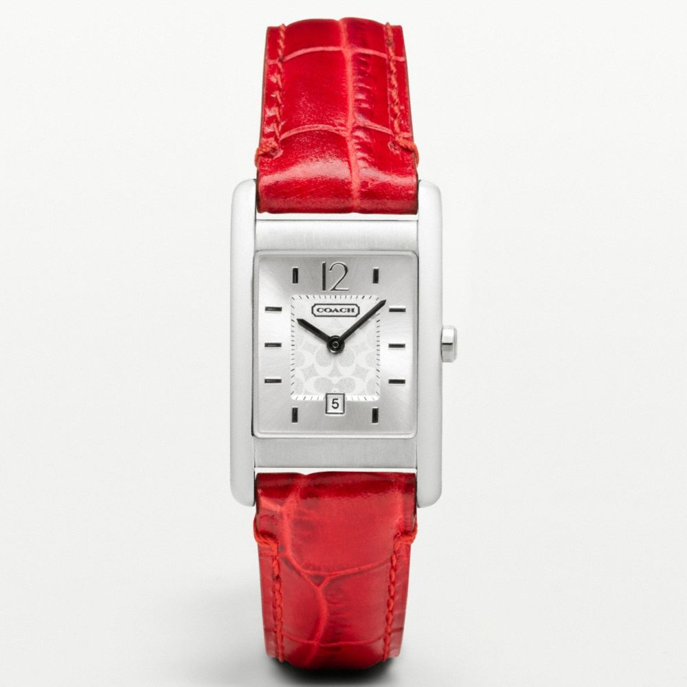 COACH W955 Carlisle Stainless Steel Strap Watch RED