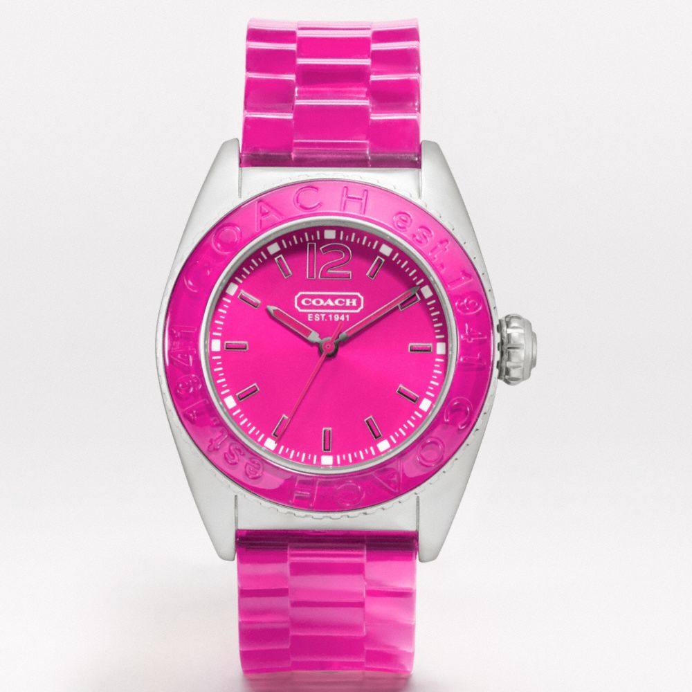 COACH W979 - ANDEE STAINLESS STEEL JELLY STRAP WATCH ONE-COLOR