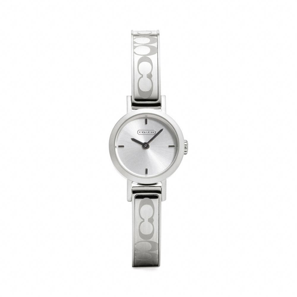 COACH SIGNATURE STUDIO STAINLESS STEEL BANGLE WATCH -  - w984