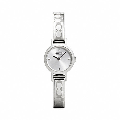 COACH W984 SIGNATURE STUDIO STAINLESS STEEL BANGLE WATCH ONE-COLOR
