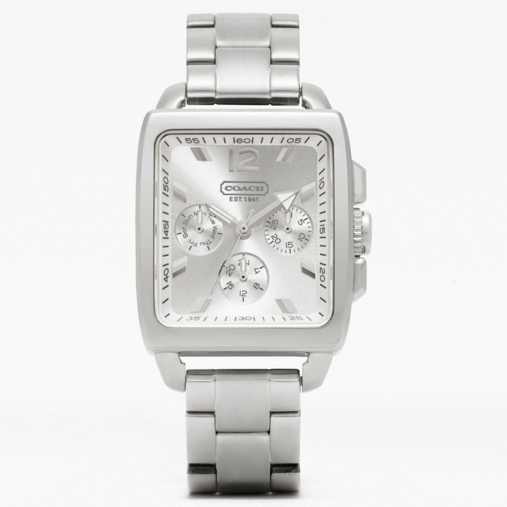 COACH W988 COACH BOYFRIEND SQUARE STAINLESS STEEL BRACELET WATCH ONE-COLOR