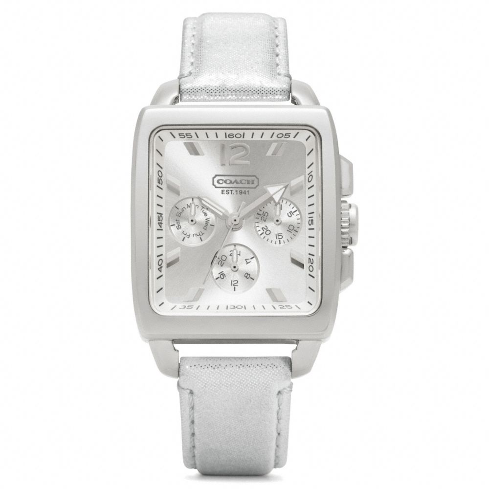 COACH w990 BOYFRIEND SQUARE STRAP WATCH SILVER