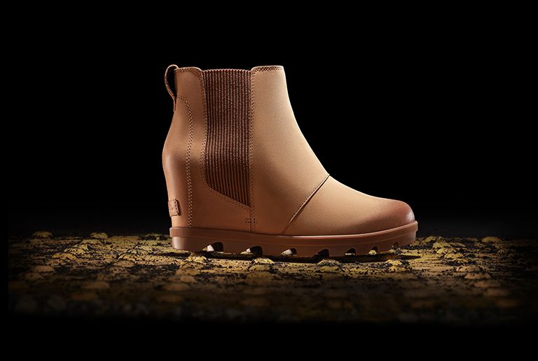 black wedge combat boots