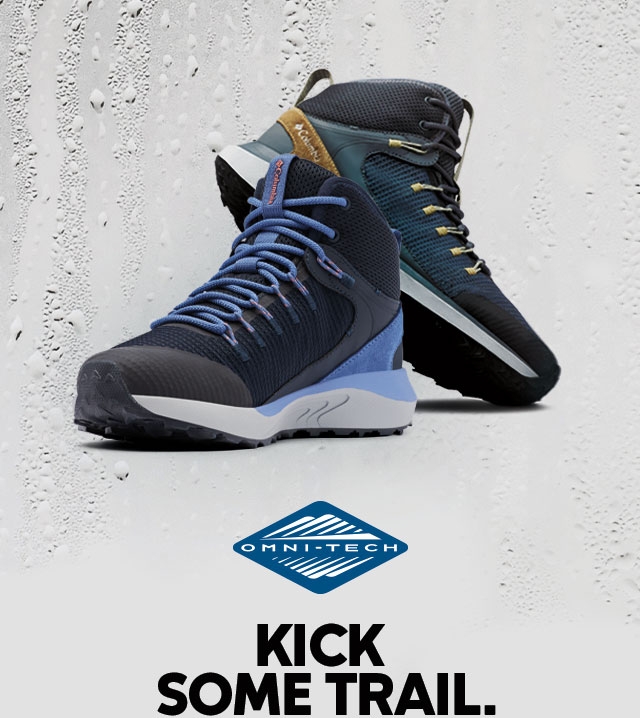 Make a splash. Close-up of hiking boots. 