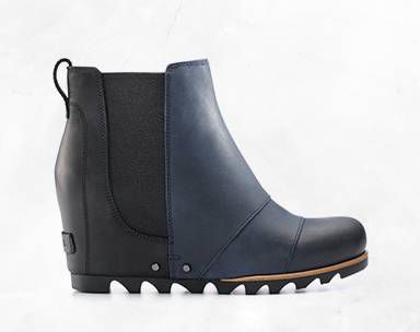 A Chelsea style wedge boot.