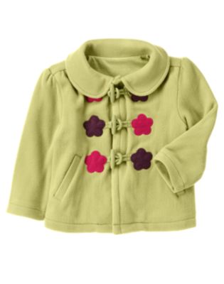 Flower Toggle Microfleece Jacket