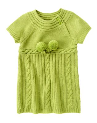 Pom Pom Cable Sweater Dress