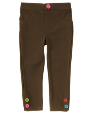 Button Cuff Ponte Pant