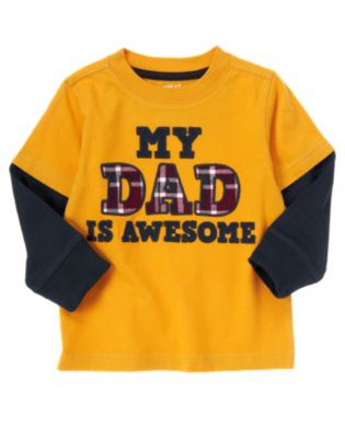 My Dad Is Awesome Double Sleeve Tee