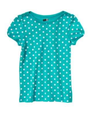 Button Puff Sleeve Tee