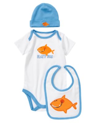 Happy Shark Bodysuit 3-Piece Set