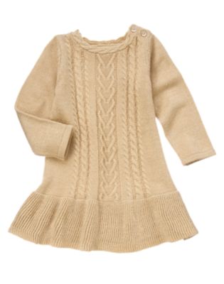 Sparkle Cable Sweater Dress