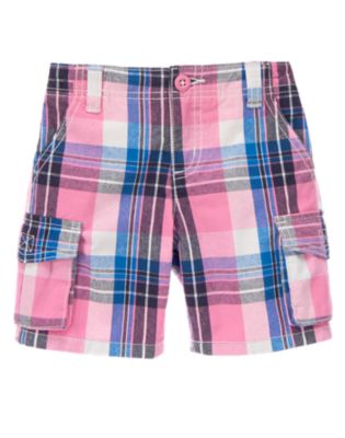 Plaid Cargo Shorts