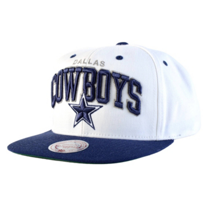 Dallas Cowboys Mitchell & Ness White Arch Cap | Adjustable | Hats