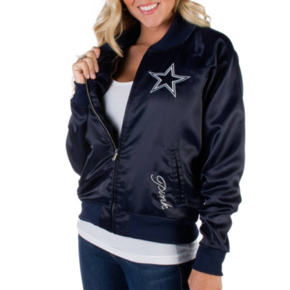 Dallas Cowboys PINK Satin Bomber Jacket | Outerwear | Other | Womens ...