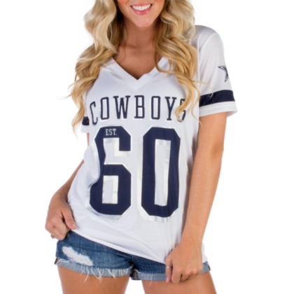 Dallas Cowboys PINK V-Neck Jersey | PINK | Womens | Cowboys Catalog ...