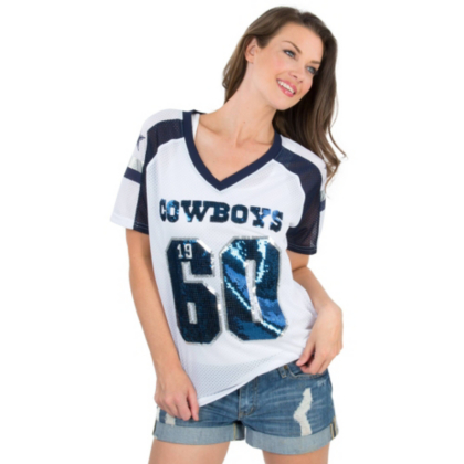 Dallas Cowboys PINK Bling Gameday Jersey | PINK | Womens | Cowboys ...