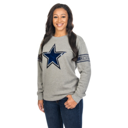 Dallas Cowboys PINK Bling Campus Crew | PINK | Womens | Cowboys Catalog | Dallas Cowboys Pro Shop