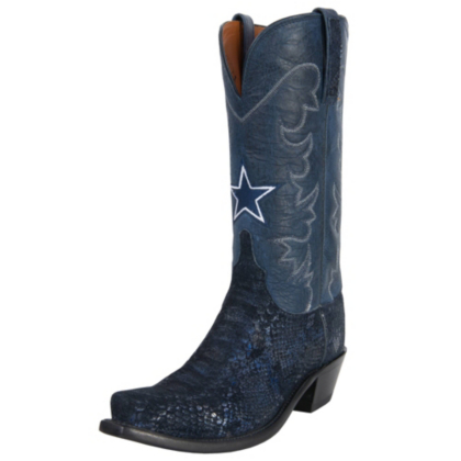 Dallas Cowboys Lucchese Womens Snake Print Boot Width B Footwear