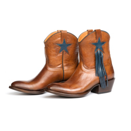 Dallas Cowboys Lucchese Womens Goat Fringe Bootie Lucchese Boots