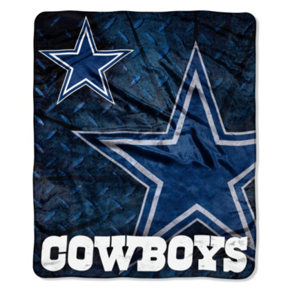 Dallas Cowboys Roll Out Raschel Throw Blanket Dallas Cowboys Pro Shop