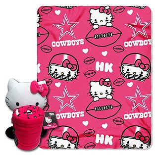 Https Shopdallascowboyscom Dallas Cowboys Hello Kitty Hugger With Blanket 028340113html