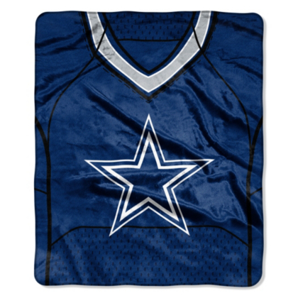 Dallas Cowboys Jersey Raschel Throw Blanket Dallas Cowboys Pro Shop