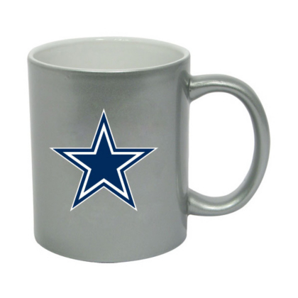 Dallas Cowboys Silver Metallic Coffee Mug 11 oz. Dallas Cowboys Pro Shop