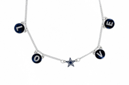 Dallas Cowboys Enamel Love Necklace with Star Jewelry Accessories