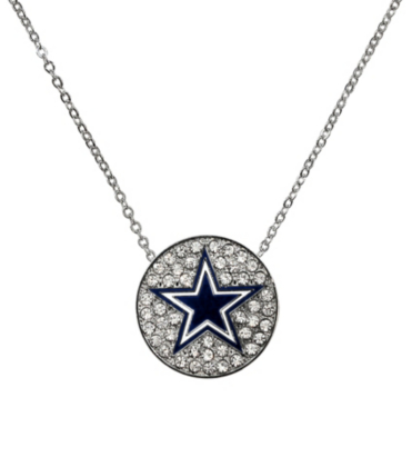 Dallas Cowboys Rhinestone Disk Star Necklace Jewelry Accessories