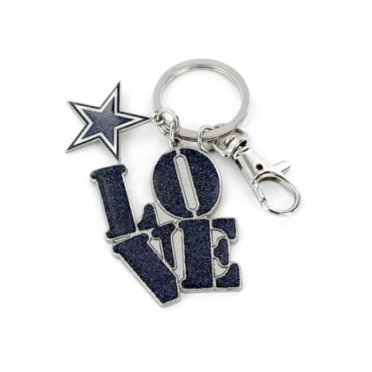 Dallas Cowboys Love Star Keyring Keychains Automotive Accessories