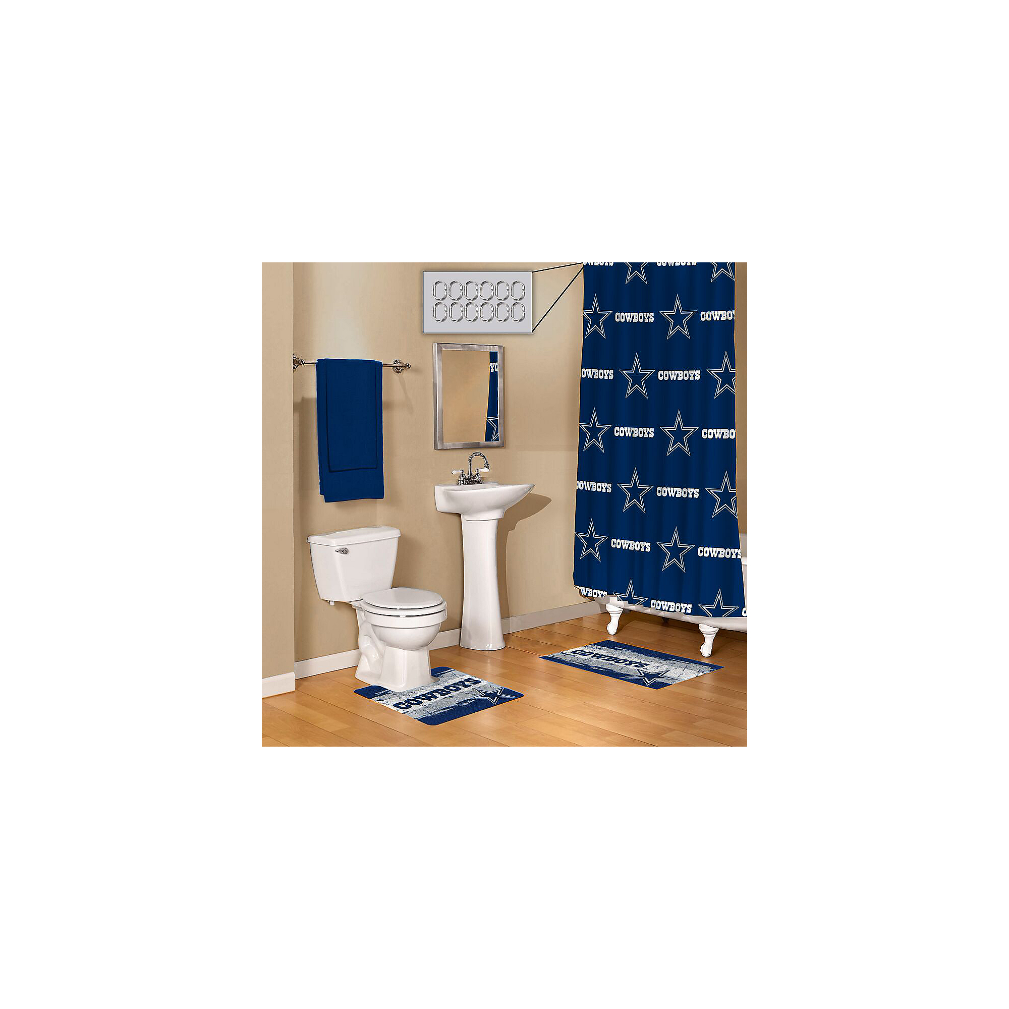Dallas Cowboys 15 Piece Bath Set Dallas Cowboys Pro Shop
