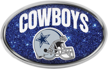 Dallas Cowboys Oval Glitter Emblem Automotive Accessories Cowboys