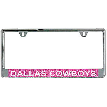 Dallas Cowboys Pink Glitter License Plate Frame Dallas Cowboys
