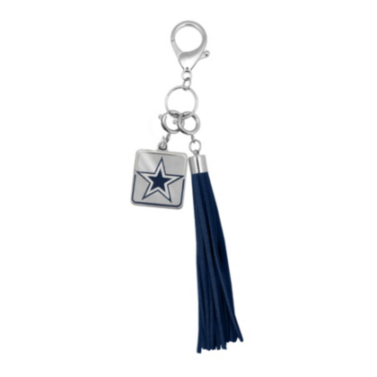 Dallas Cowboys Navy Tassel Purse Charm Keychains Automotive