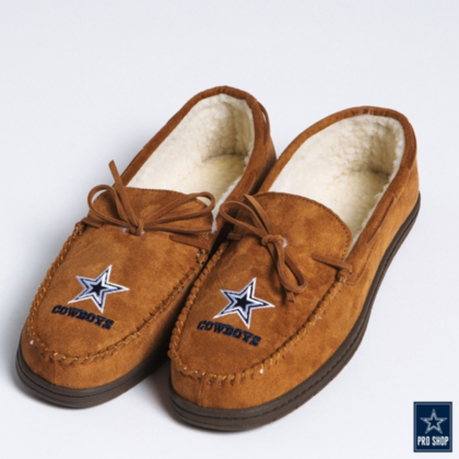 dallas cowboys moccasin slippers
