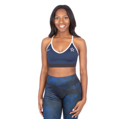 navy blue sports bra nike