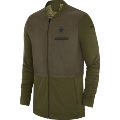 dallas cowboys nike salute to service sideline hybrid jacket