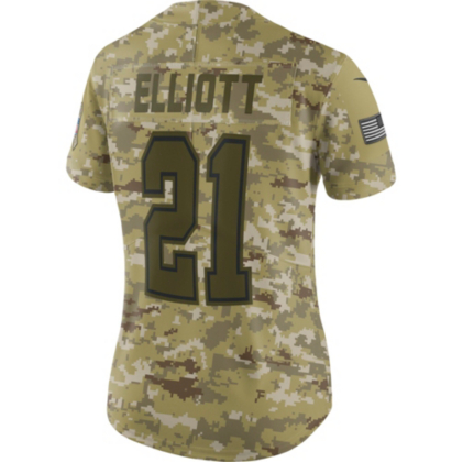 Men's EZEKIEL ELLIOTT Dallas Cowboys Military Salute to Service OLIVE  Jersey - M