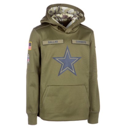 dallas cowboys olive salute to service hoodie