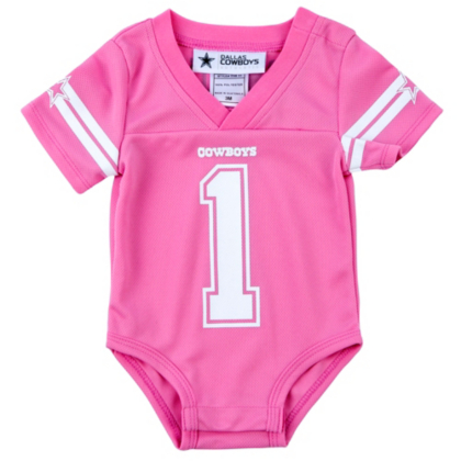pink toddler dallas cowboys jersey