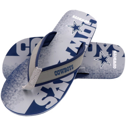 dallas cowboys mens flip flops