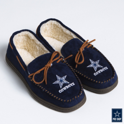 dallas cowboys moccasin slippers