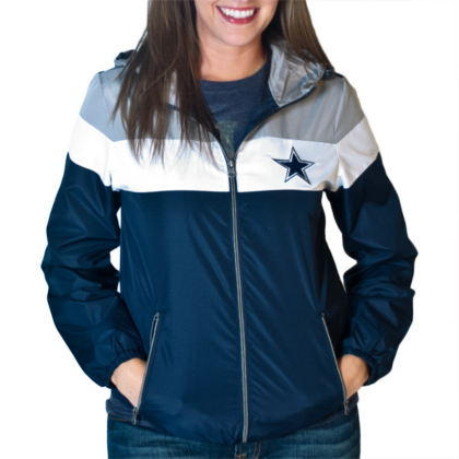 Dallas Cowboys Womens Striped Hood Jacket | Outerwear | Other | Womens ...